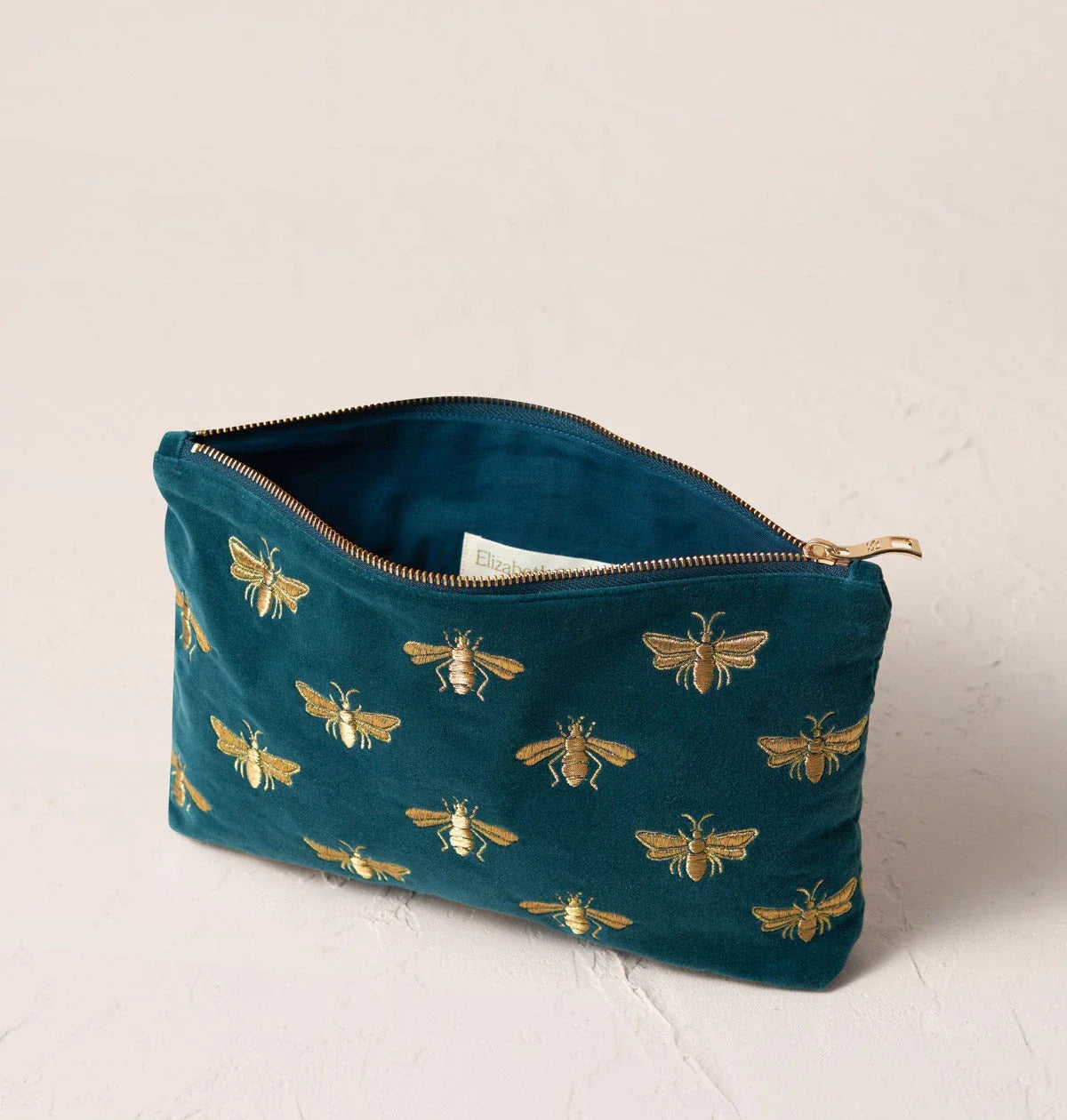 Elizabeth Scarlett Everyday Pouch Honey Bee Velvet Rich Blue