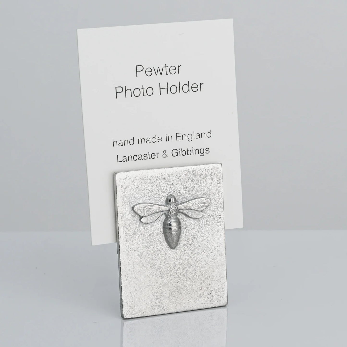 Pewter Photo Holder by Lancaster & Gibbings (Sm Bee)