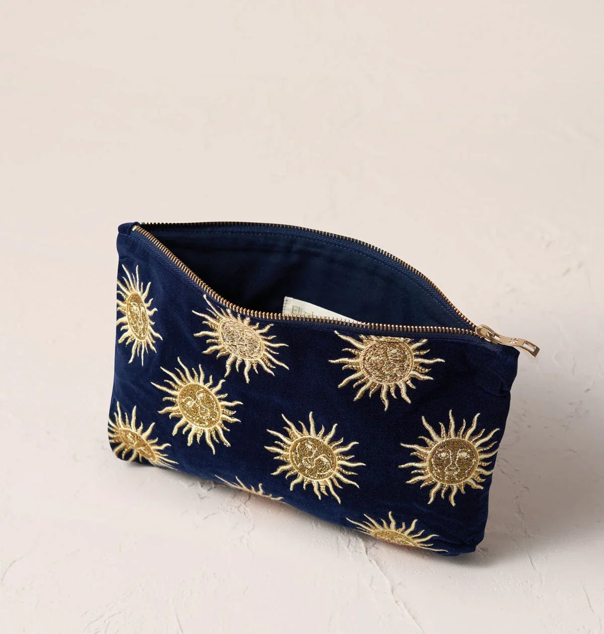Elizabeth Scarlett Everyday Pouch Sun Goddess Velvet Navy