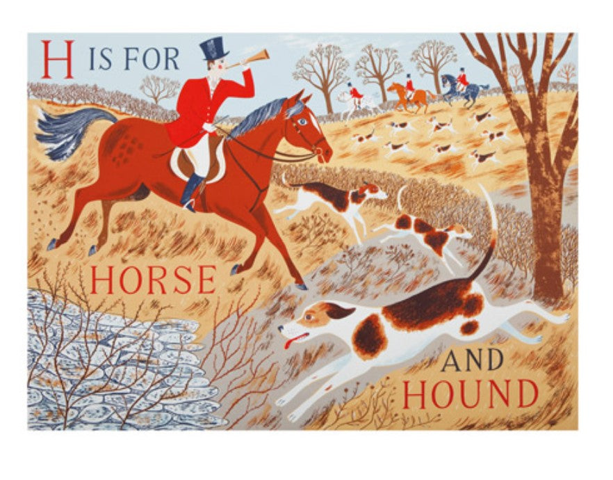 Card - H is for Horse and Hound by Emily Sutton