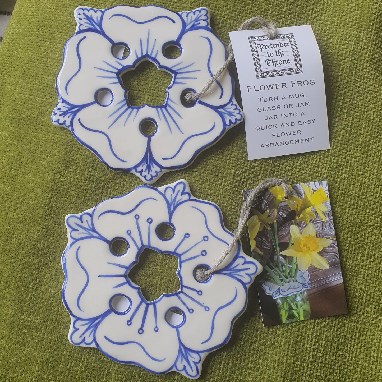 Ceramic Flower Frog - handmade