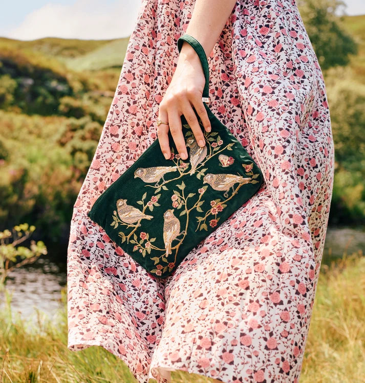 Elizabeth Scarlett Everyday Pouch Songbirds Secret Garden - Velvet Forest