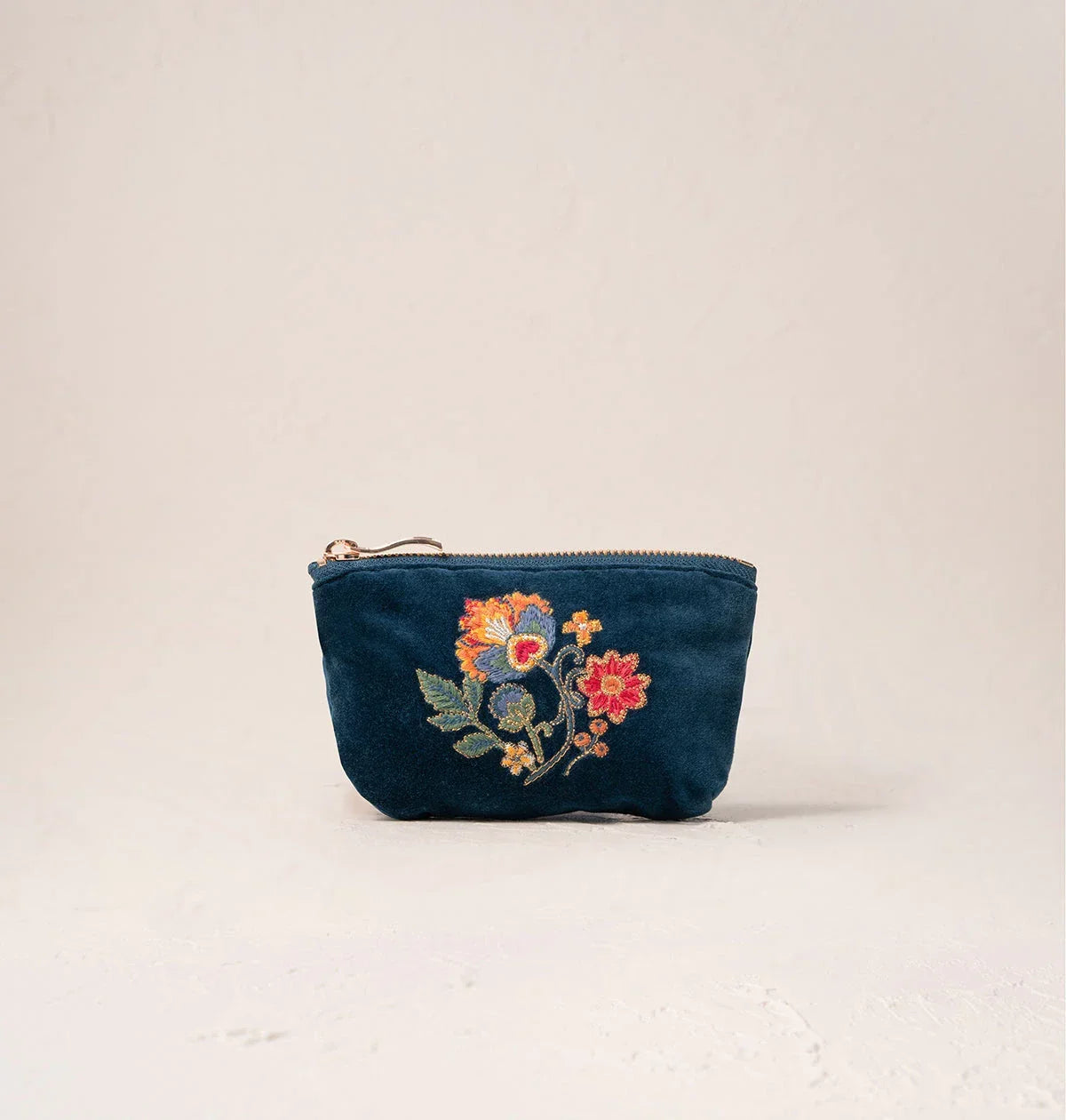 Elizabeth Scarlett Coin Purse Botanical Garden Velvet Ink Blue