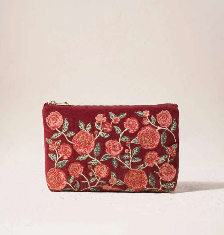 Elizabeth Scarlett Everyday Pouch Camellia Romance - Velvet Cranberry