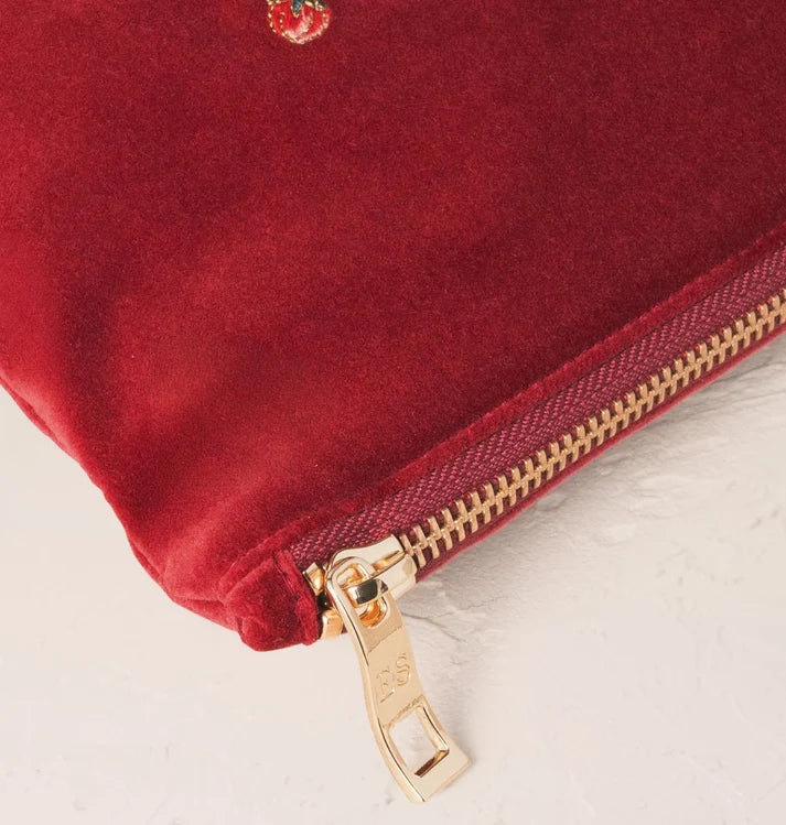 Elizabeth Scarlett Mini Pouch Camellia Romance - Velvet Cranberry