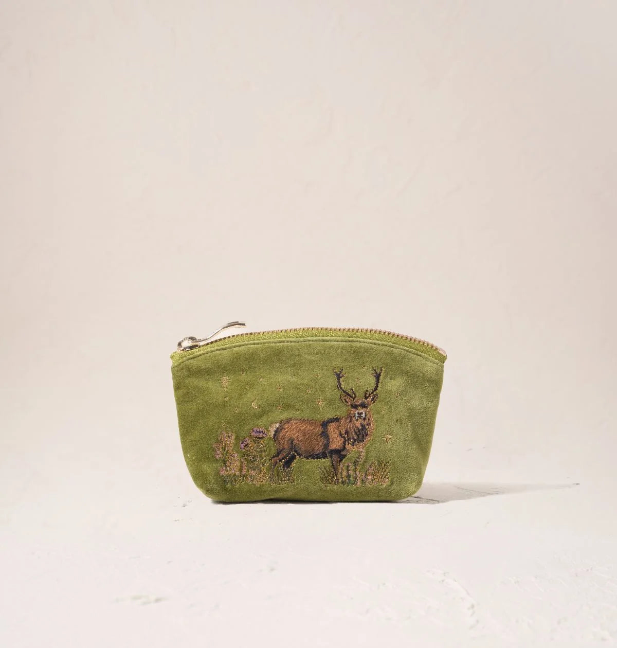 Elizabeth Scarlett Coin Purse Highland Romance Velvet Pistachio