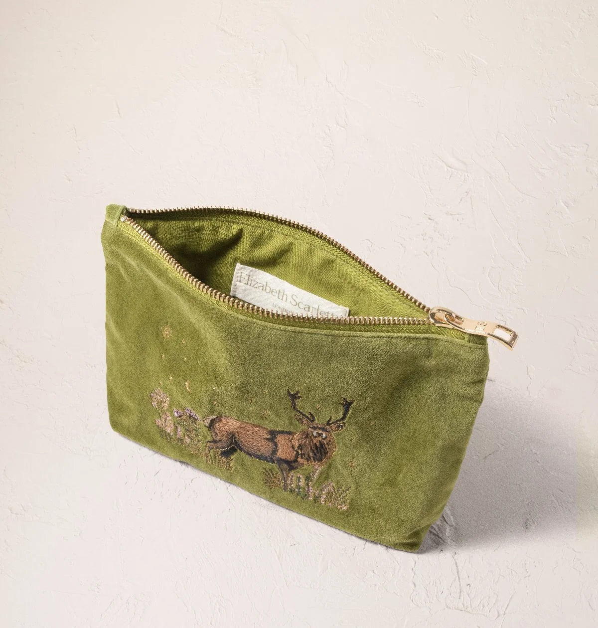 Elizabeth Scarlett Mini Pouch Highland Romance Velvet Pistachio