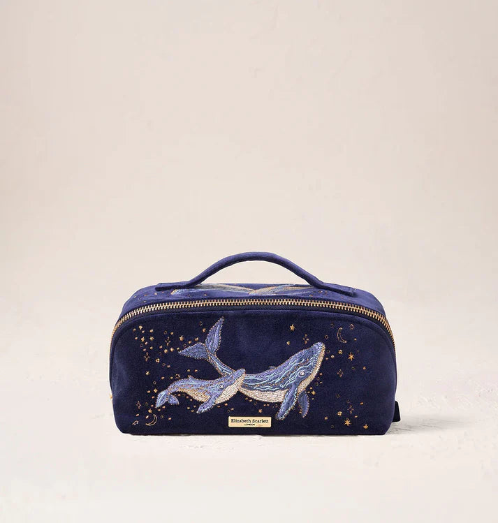 Elizabeth Scarlett Open Flat Makeup Bag Mystical Whale