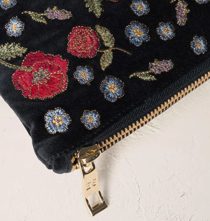 Elizabeth Scarlett Everyday Pouch Poppy Meadow - Velvet Charcoal