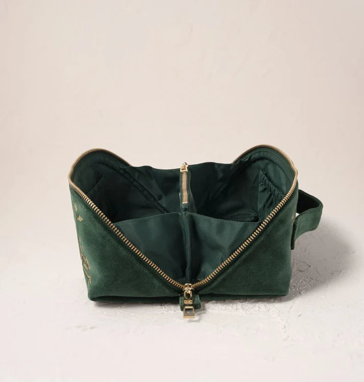 Elizabeth Scarlett Open Flat Makeup Bag Songbirds Secret Garden Velvet Forest