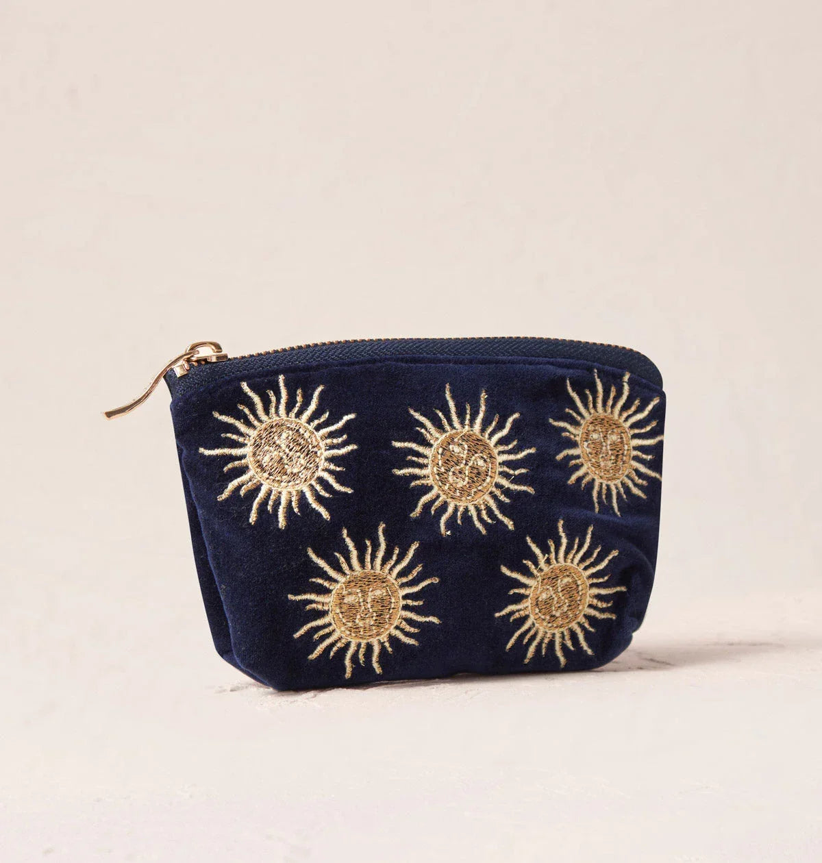 Elizabeth Scarlett Coin Purse Sun Goddess Velvet Navy