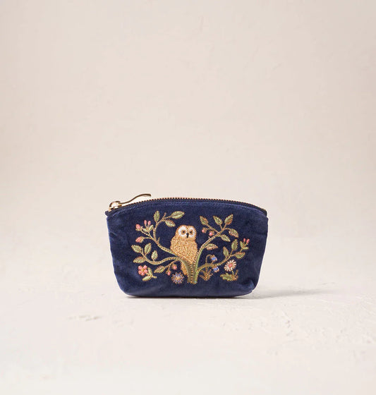 Elizabeth Scarlett Coin Purse Tree of Life Velvet Indigo