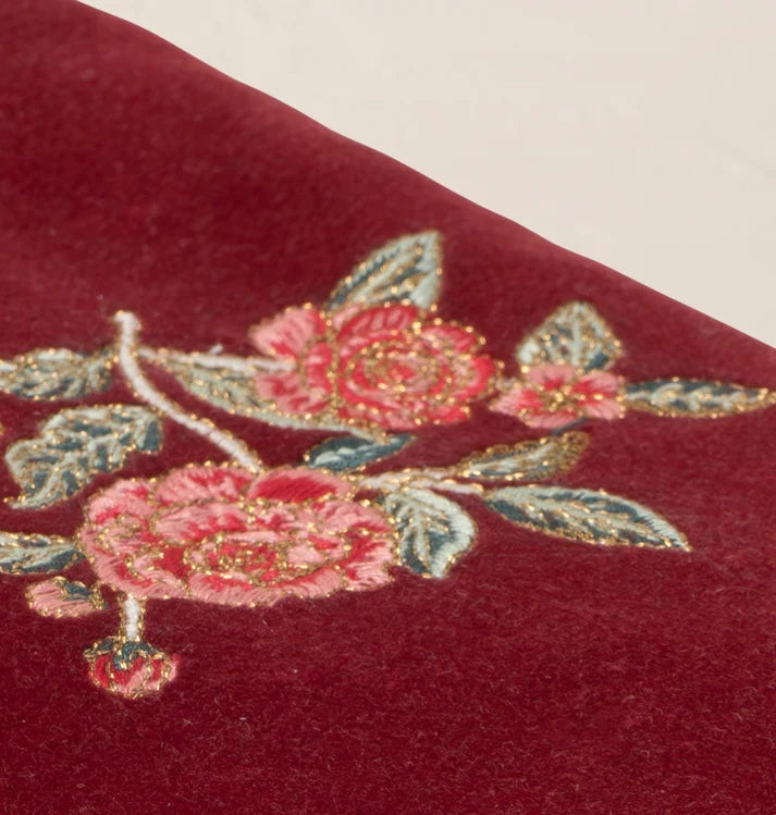 Elizabeth Scarlett Glasses Case Camellia Romance - Velvet Cranberry